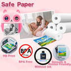 Printer/Camera Universal Thermal Paper Roll Refill 57x30mm,NonSticky 10roll