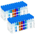 120 Pcs Plastic Test Tubes with Rack Set,Blue