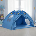 Space Play Tent for Boys,Fits 2–3 Kids,Indoor Tent with Tunnel Port | Built-in Decoration Hooks,Set Up in Just 5