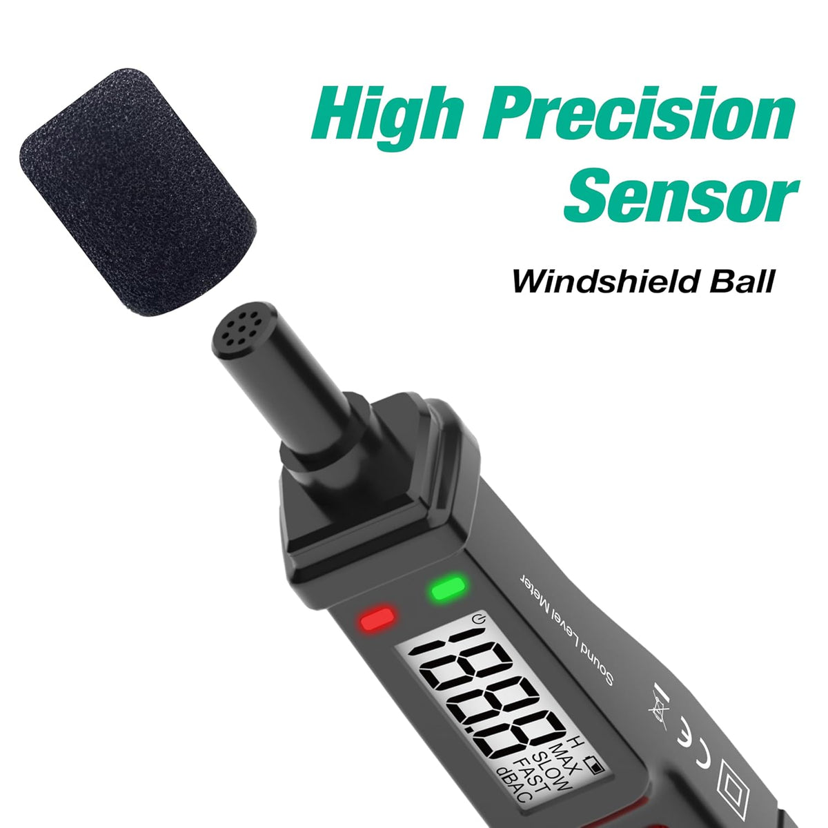 Decibel Meter, 30-130dB Digital Sound Level Meter with LCD Display
