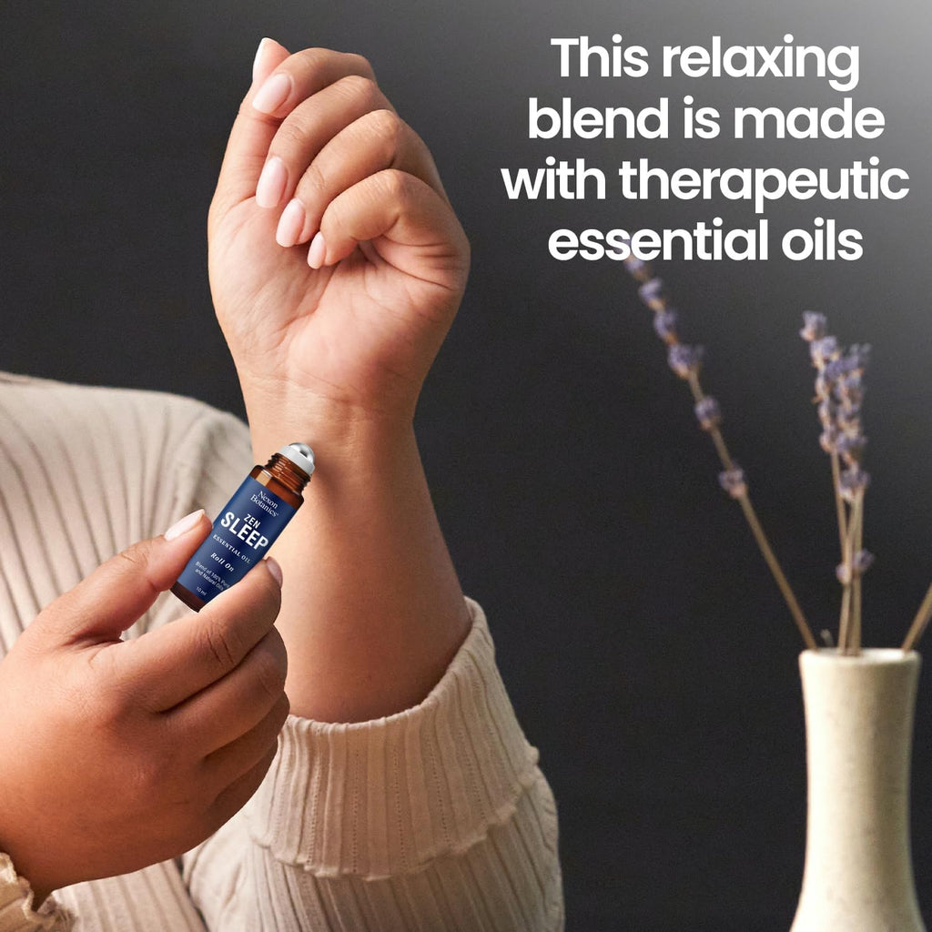 Zen Sleep Essential Oil Roll On 10-ml - Calming Blend for Deep Sleep | Pre-Diluted Easy-to-Use Roller Ball for