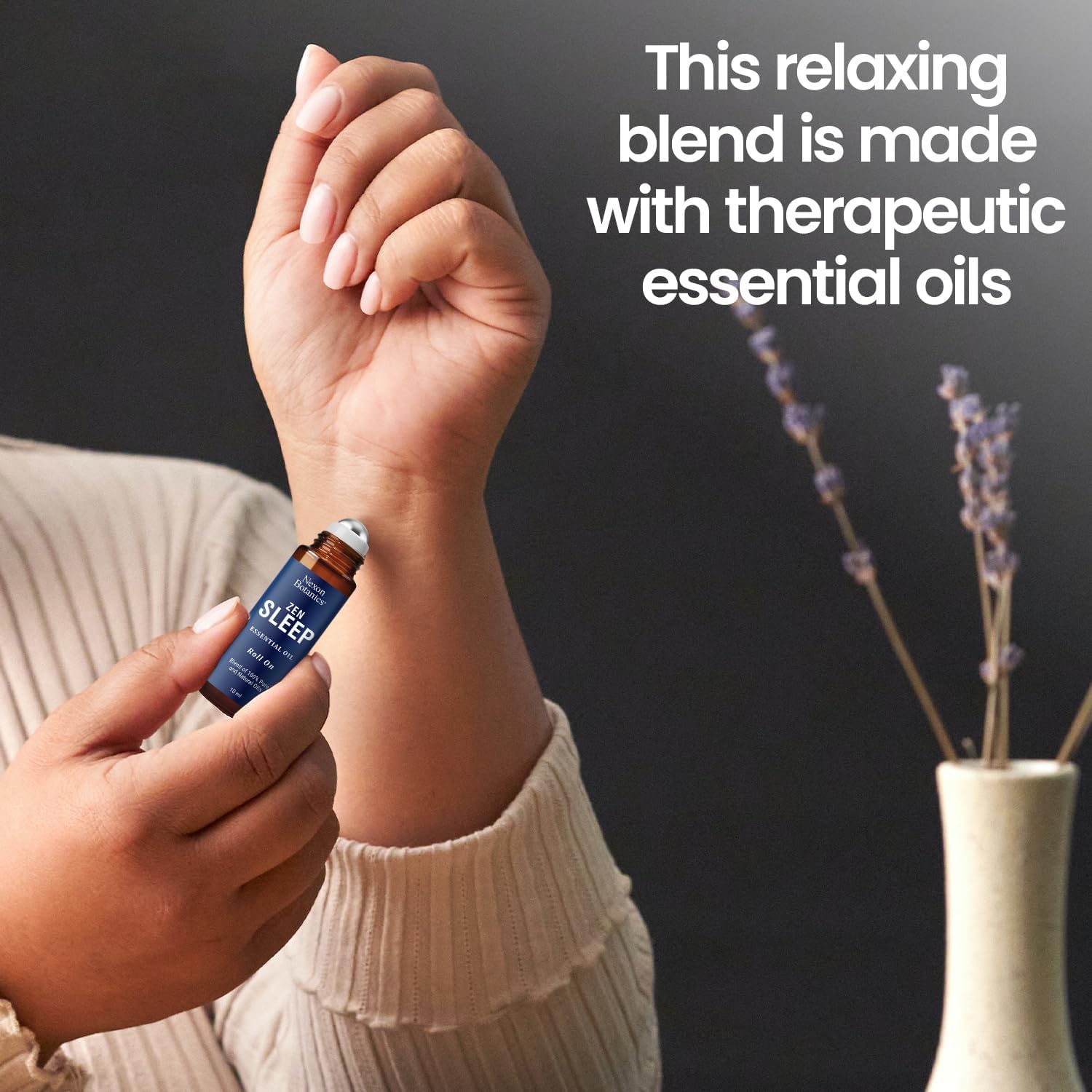 Zen Sleep Essential Oil Roll On 10-ml - Calming Blend for Deep Sleep | Pre-Diluted Easy-to-Use Roller Ball for