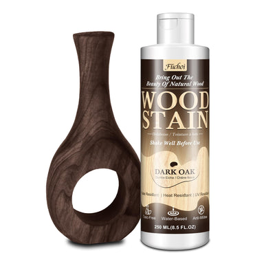 Wood Stain 8.5oz - Dark Oak | Water Based Furniture Stain & Wood Varnish for Indoor & Outdoor Wooden Furniture
