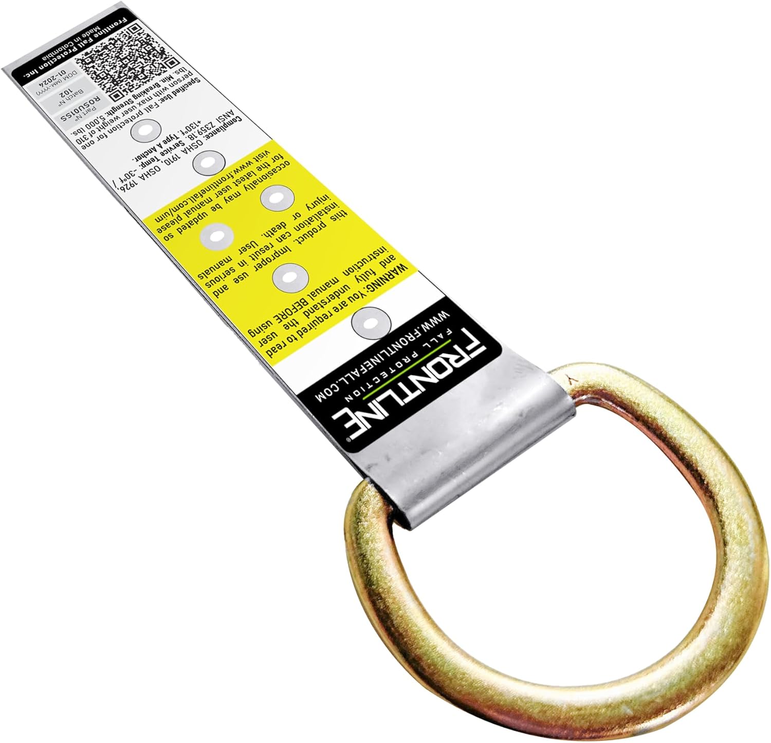 Frontline ROSU01SS Stainless Steel Permanent Roof Anchor | Corrosion Resistant | 5,000 lbs Strength | OSHA & ANSI