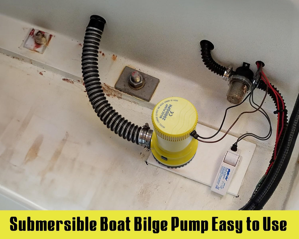 Boat Bilge Pump 12V 2000 GPH for Boats Efficient Water Removal System BGP 2000