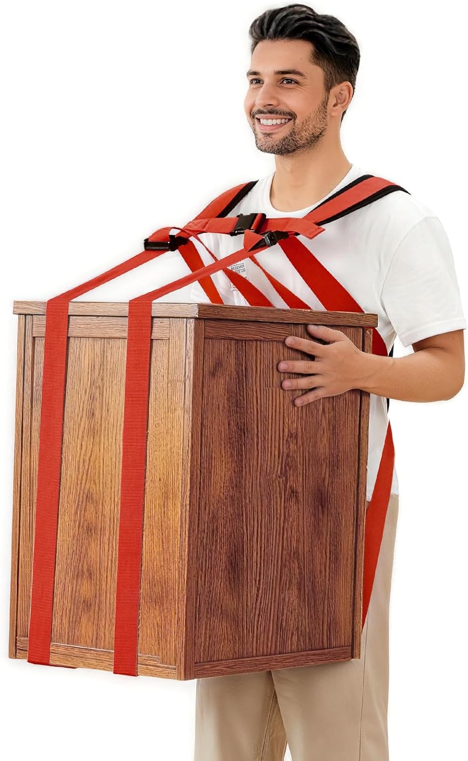 Moving Straps 1 Person-Front Carry, Lifting Straps Moving Free Your Arms, Heavy Duty Strap for Appliance, Thicken