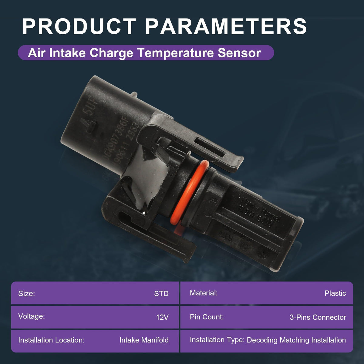 Sprwinautummer 06K907386D Air Intake Charge Temperature Sensor EA888 MK3