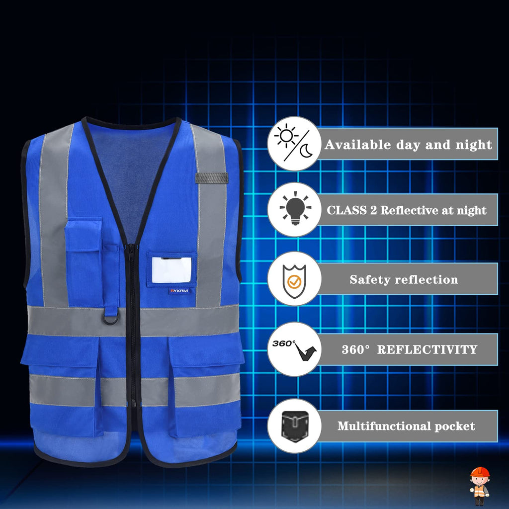 Blue Security Safety Vests