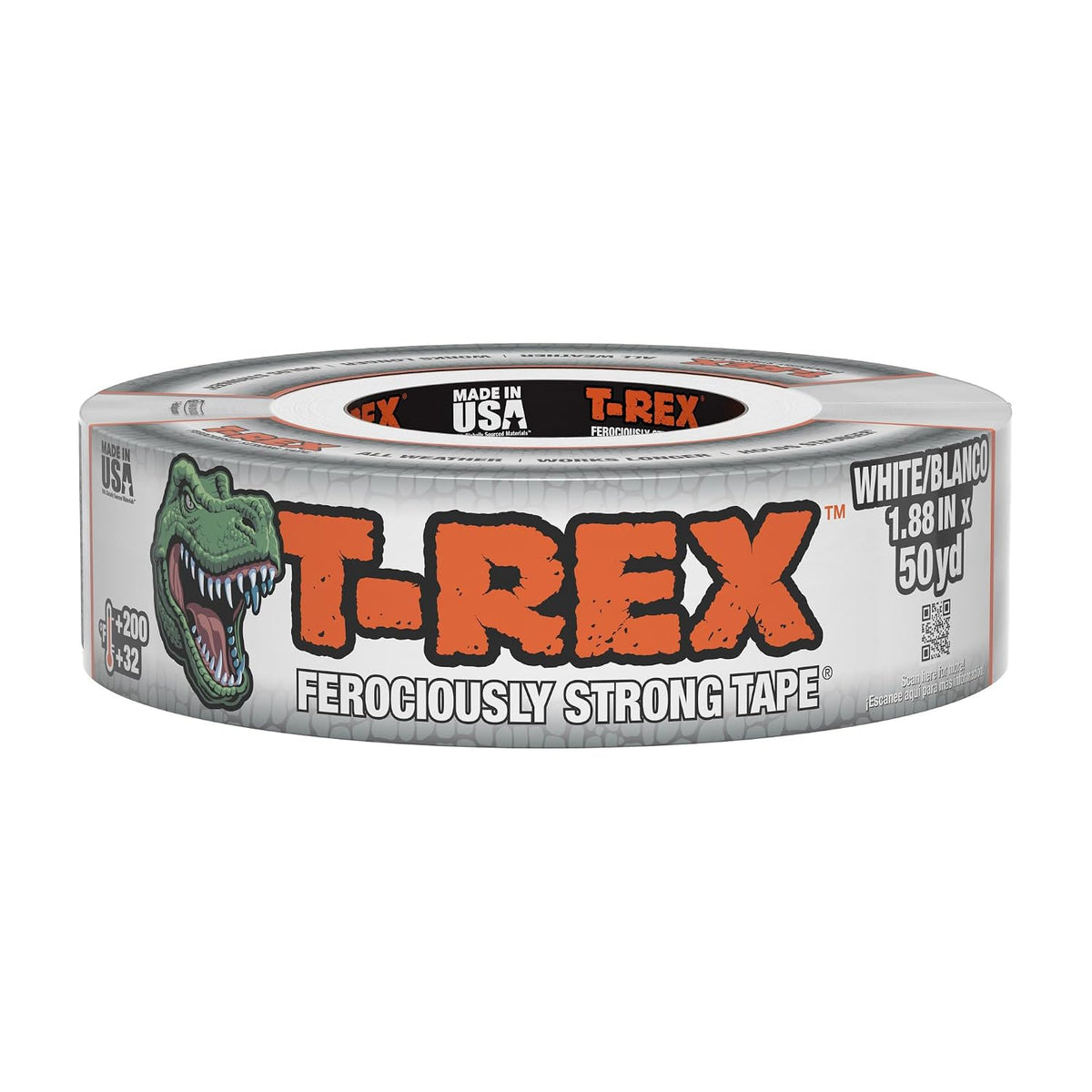 Tape Heavy Duty Duct Tape, 1.88 in x 50 Yds, White, 1 Roll