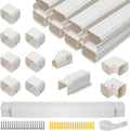 3" 13.5Ft Mini Split Line Set Cover, PVC Air Conditioner Line Set Cover Kit | DIY Decorative White Lineset Cover with