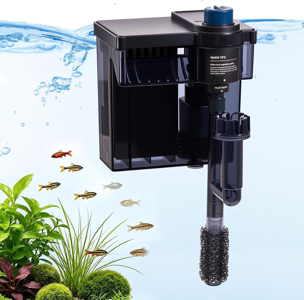 Hang on Back Aquarium Filter，Aquarium Filter，Quiet for 5-20 Gal.