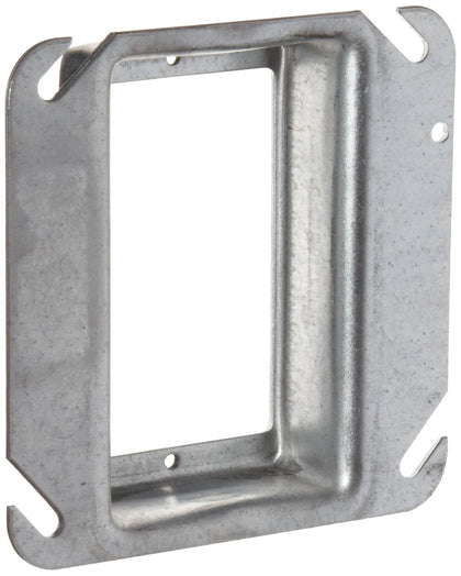 Steel City 52C49-1 4" Tile Wall Cover, Square Cut Corner Type, 1-Device Opening, 1" Raised, 7.0 cu-in Capacity (Pack of 5)