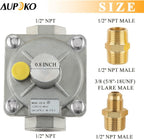 Aupoko 1/2" Gas Grill Regulator NG & LPG Interchange Pressure Regulator