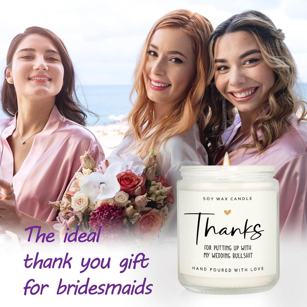 Funny Bridesmaid Gifts for Wedding Day, Officiant Gift, Scented Candle