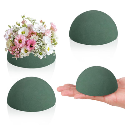4 PCS Half Ball Floral Foam, Round Floral Dry Foam Blocks Green Flower Styrofoam for Fresh and Artificial Flower