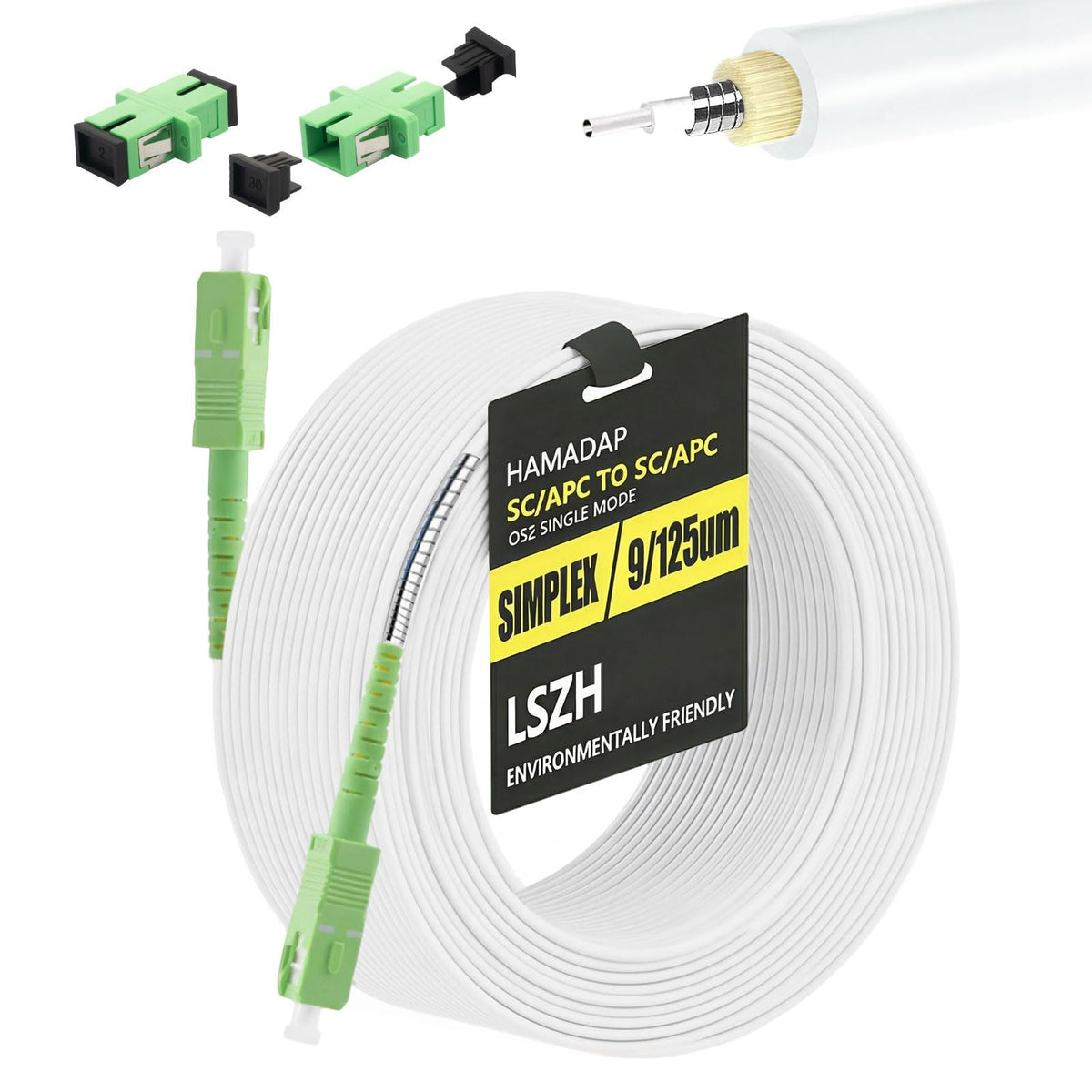 328FT Armored SCA to SCA Fiber Optic Internet Cable