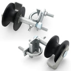 Blulu 2 Pcs Sliding Gate Rollers Chain Link Nylon Rolling Gate Track Wheel