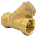 Y Strainer 3/4" Brass Sediment Filter Water Filter with 40 Mesh Screen