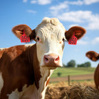 Cattle Ear Tags Numbered 50 Pcs Large Cow Tags Red
