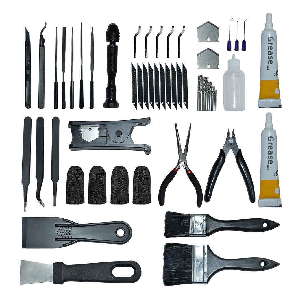 3D Printer Tools Kit Deburring Tool & 3D Printer Accessories | Deburring Tool, Scraper, Files, Brush, Drill