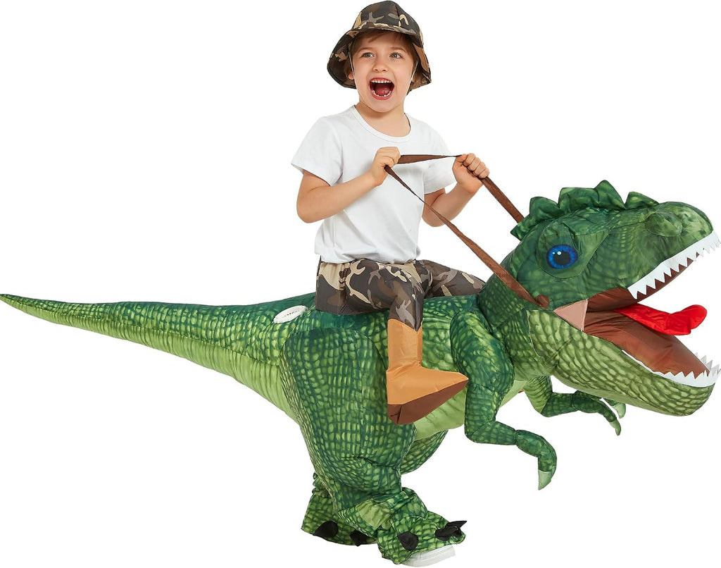 Halloween Inflatable Dinosaur Costume Kids,Blow Up T Rex Suit Boys Girls