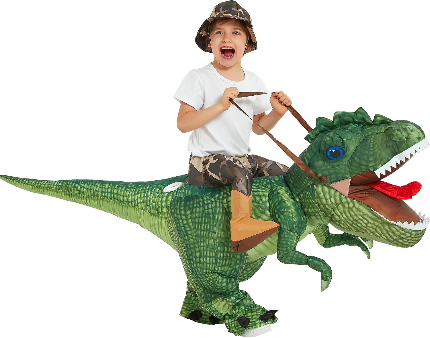Halloween Inflatable Dinosaur Costume Kids,Blow Up T Rex Suit Boys Girls