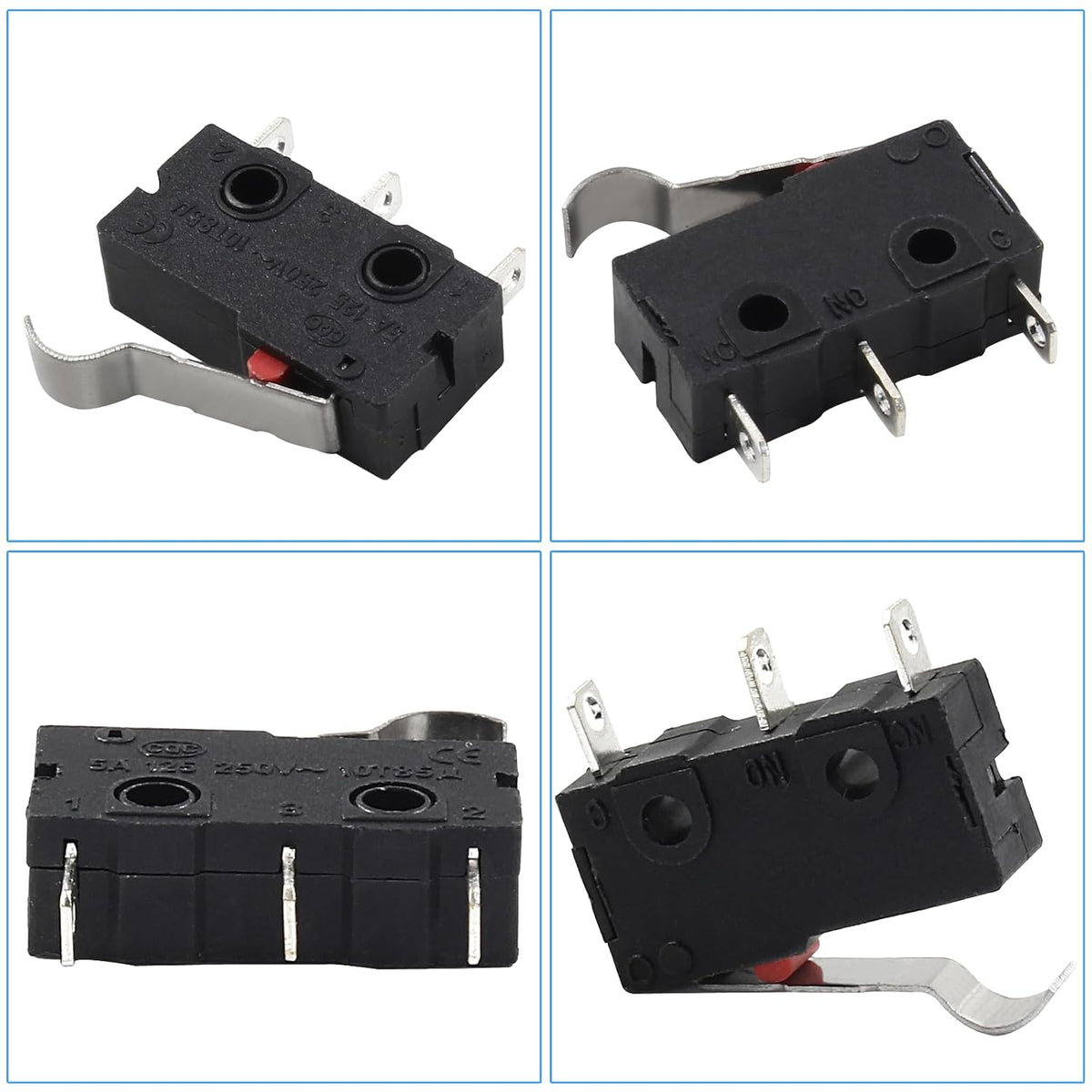Litoexpe 12pcs Micro Limit Switch with Curved Lever