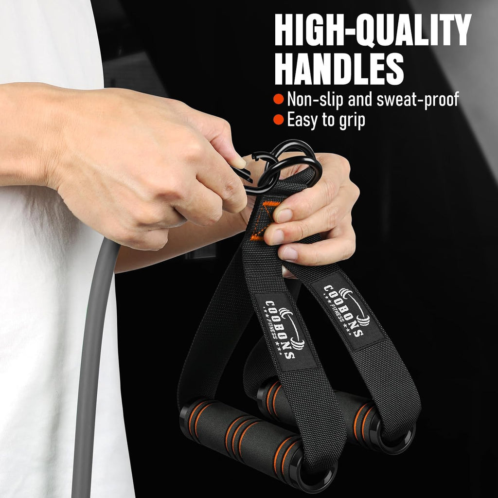 Resistance Bands with Handles, 175lb Exercise Bands for Working Out | Fitness Bands, Workout Bands with Door Anchor