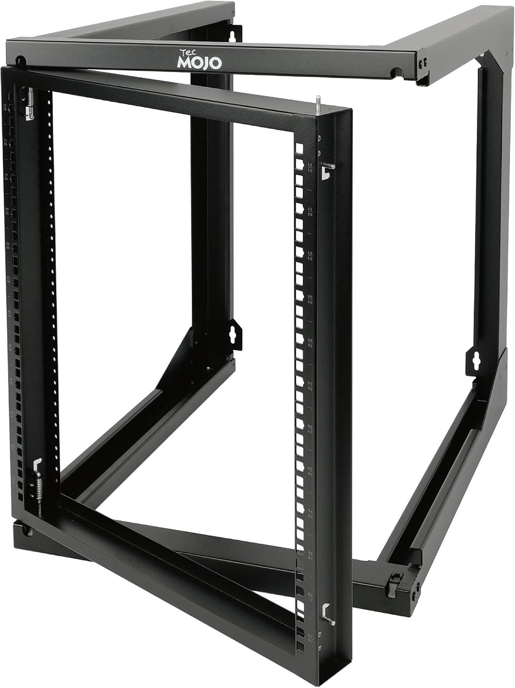 Tecmojo 12U Wall Mount Server Rack, Open Frame Network Rack for 19" Computer/AV/Data/IT/Media Equipment, 24" Depth, 16" Apart Mounting Holes, Swing Gate, Square and Tapped Holes