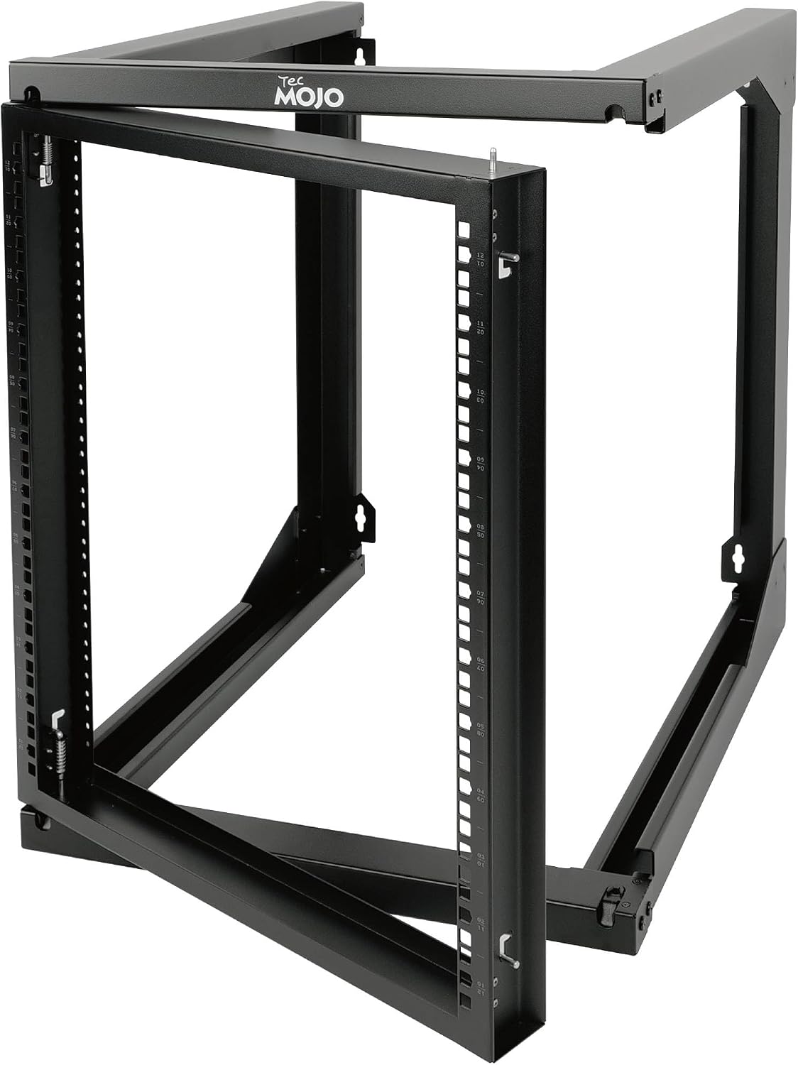 Tecmojo 12U Wall Mount Server Rack, Open Frame Network Rack for 19" Computer/AV/Data/IT/Media Equipment, 24" Depth, 16" Apart Mounting Holes, Swing Gate, Square and Tapped Holes