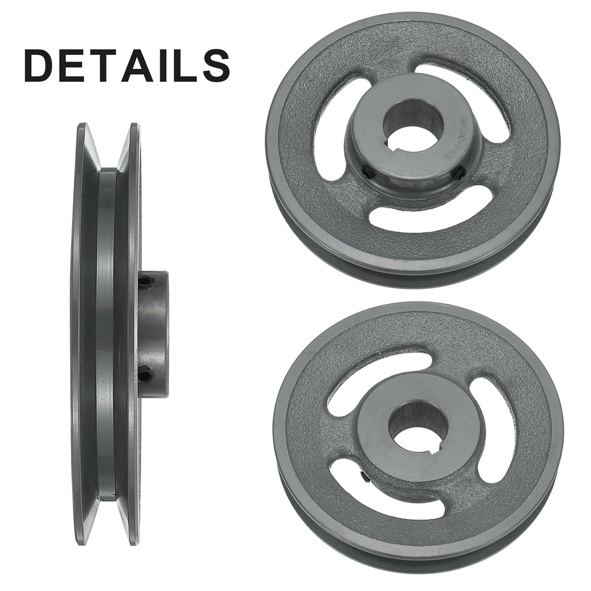 uxcell BK60-1 1/8 V-Belt Sheave 1-1/8"Bore 5.75"OD Single Groove Web Sheave Bored-to-Size Sheave, Cast Iron, Belt Section for 3L or B Belt