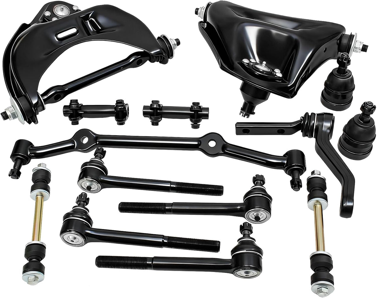 14pc Complete Front Control Arm Suspension Kit replacement for 1996-2005 Chevy Blazer 1996-2003 S10 GMC Jimmy Sonoma Isuzu Hombre RWD