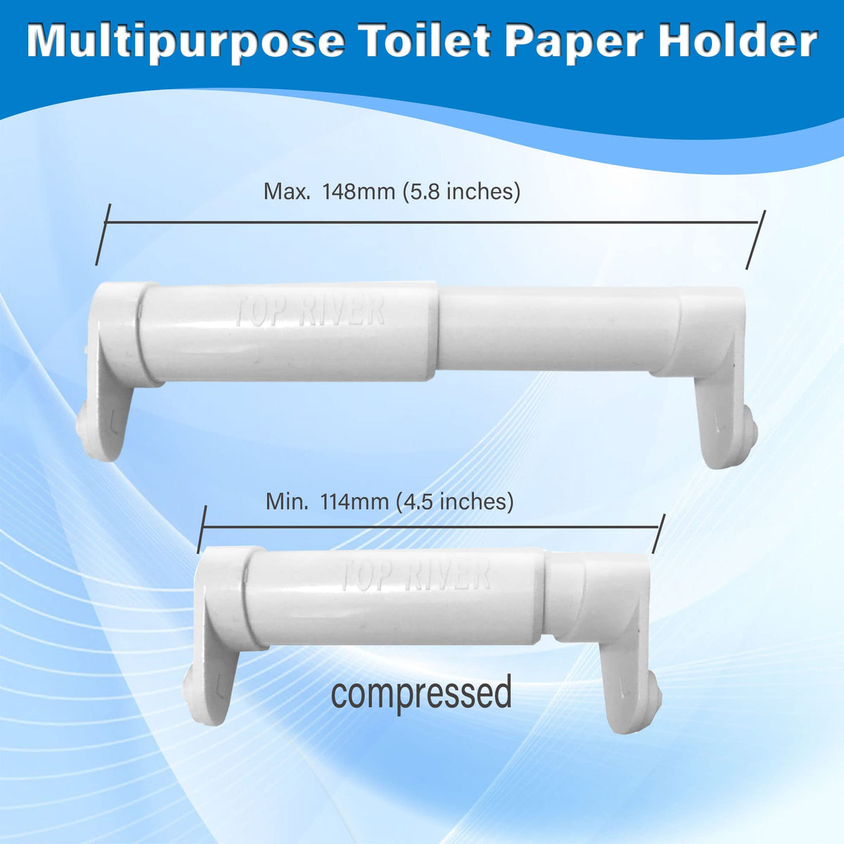 Toilet Paper Holder Extender, Fit Double Rolls,Triple Rolls and Mega Rolls