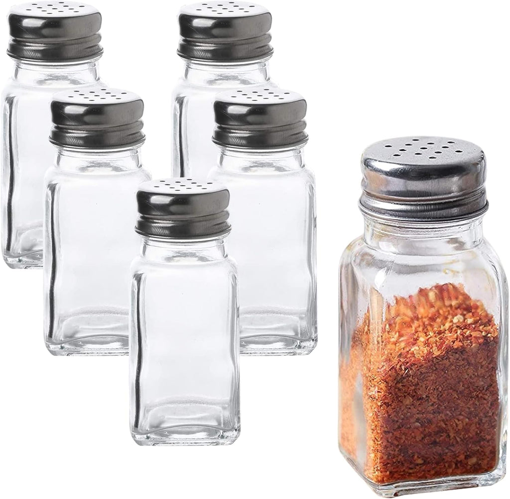 stainless steel salt and pepper shakers set | 6-Piece Pack | Best for Home Kitchen, Restaurants and Catering