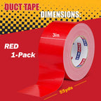 3'' Wide Red Duct Tape Heavy Duty 3 Inches x 55 Yard, 1 Roll