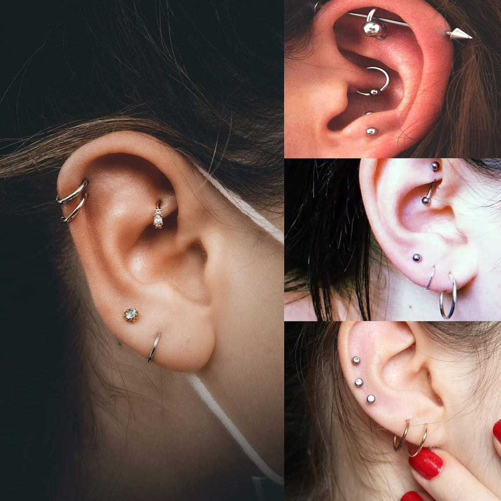Piercing Kit - 42 Piercing Needles Kit with 25 Needles 12G 14G 16G 18G 20G for Ear Nose Septum Belly Button Tongue