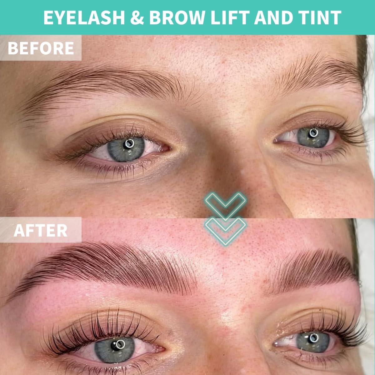 Lash Lift and Brow Lamination Kit Black Color, Professional 4 in1 Lash and Brow Perm Kit, 6-8 Weeks Long-lasting