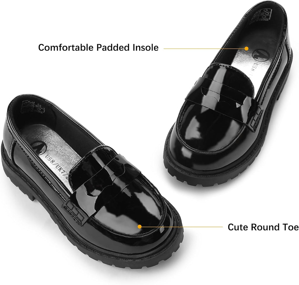 Toddler Girls Penny Loafers School Uniform Shoes