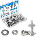 25 Sets #10-24 x 3/4" Pan Head Machine Screws Nuts Washers Kit