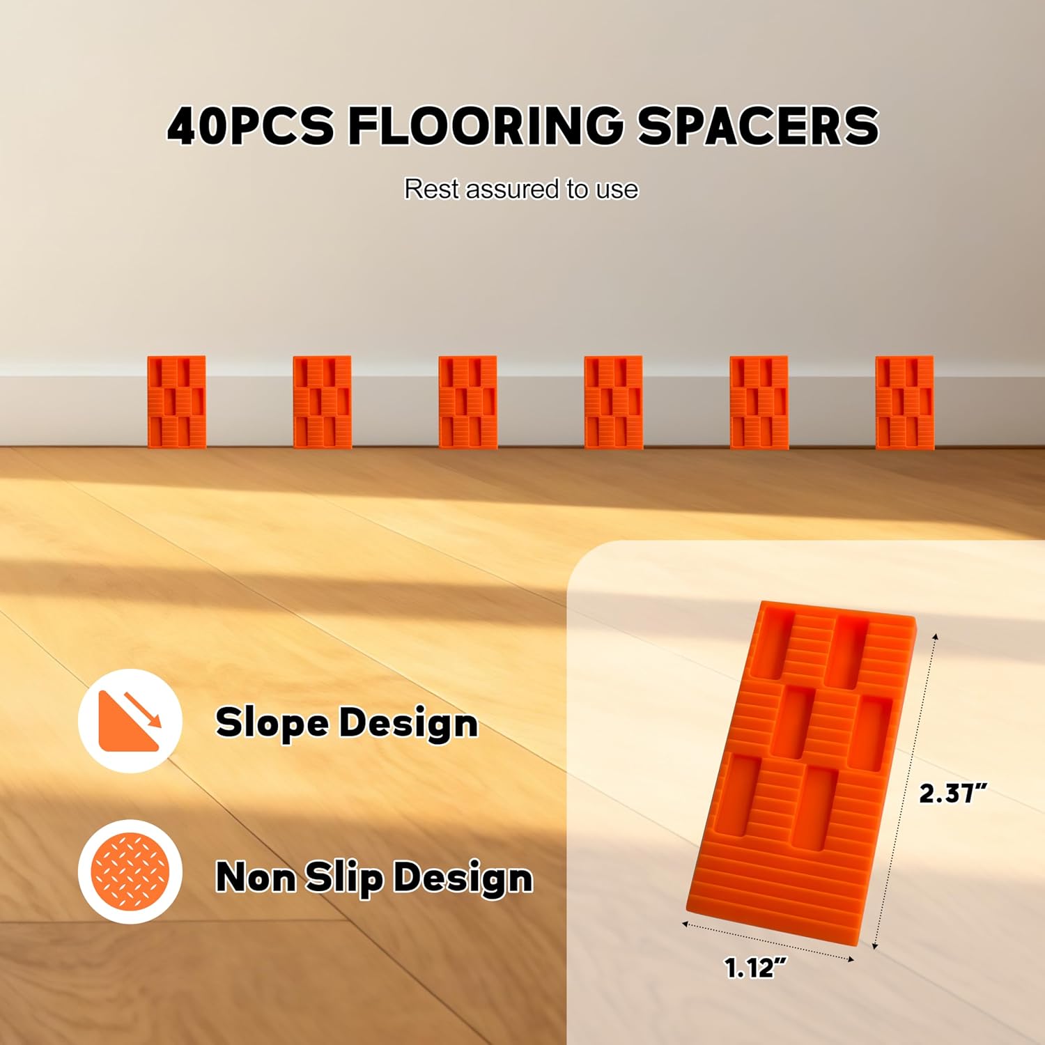 Laminate Flooring Tools, 65-Piece Wood Flooring Installation Kit with Double-Faced Rubber Mallet, 10” Contour Gauge