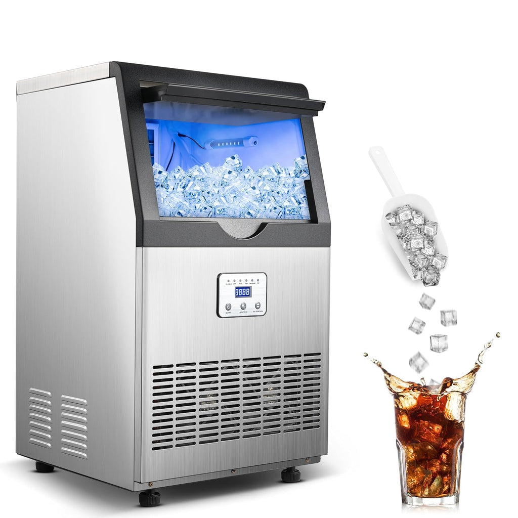 90LBS/24H Commercial Ice Maker Machine Under Counter/Freestanding