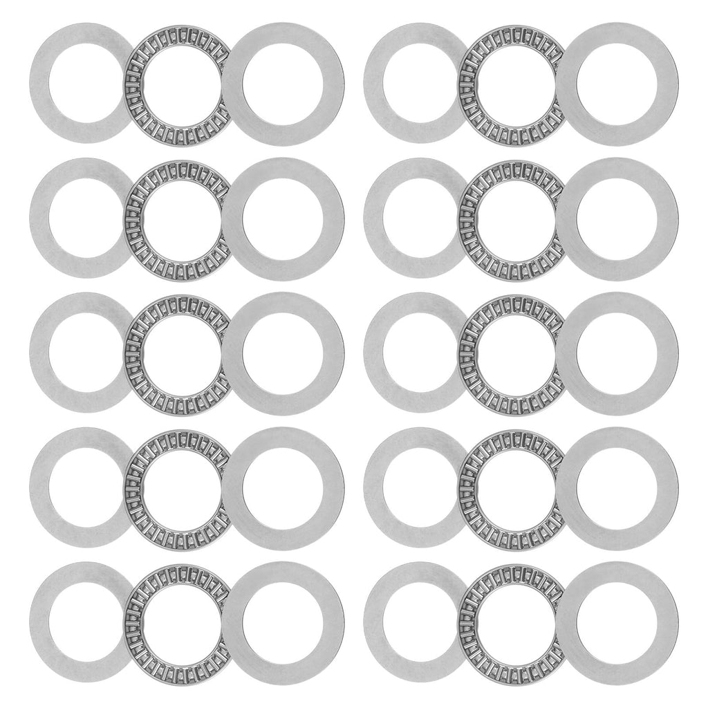 uxcell 10pcs TC1625 Thrust Needle Roller Bearings with Washers 1" Bore