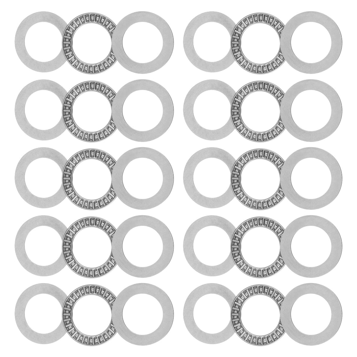 uxcell 10pcs TC1625 Thrust Needle Roller Bearings with Washers 1" Bore