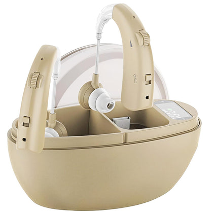 Hearing Aids for Seniors for severe hearing loss with Noise cancelling - Rechargeable OTC Hearing Aid for women & men