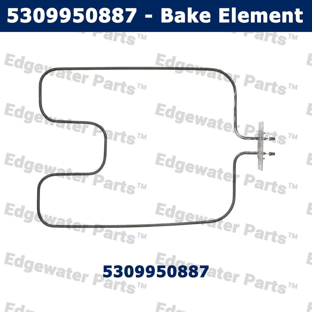 Edgewater Parts 5309950887 Oven Bake Element with Push-On Terminals 240V Compatible with Frigidaire, Kenmore, Tappan