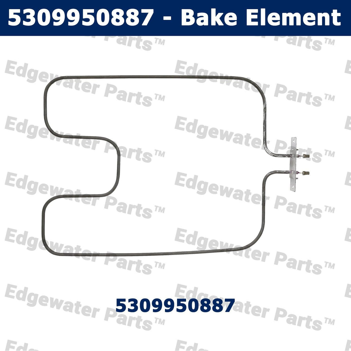 Edgewater Parts 5309950887 Oven Bake Element with Push-On Terminals 240V Compatible with Frigidaire, Kenmore, Tappan