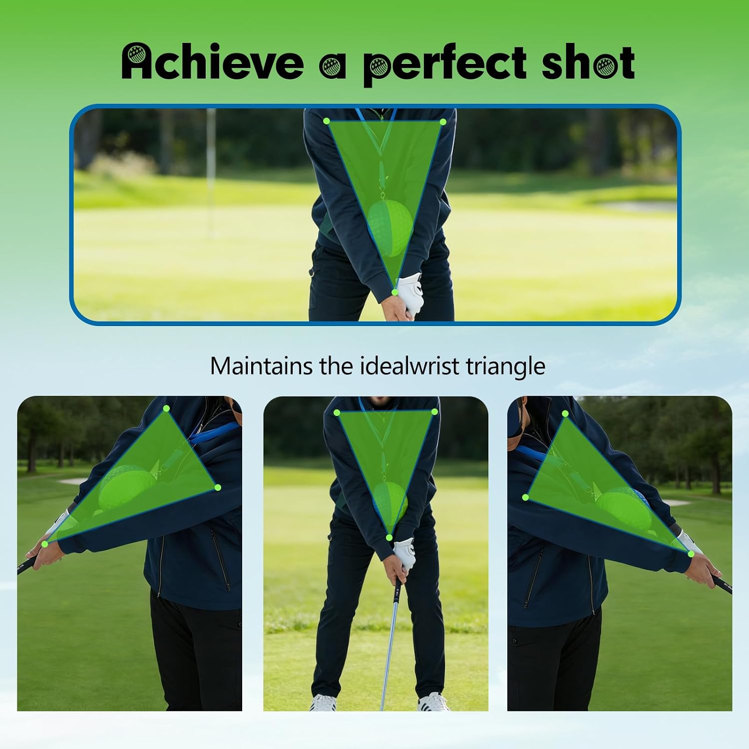 Golf Training Aid Ball, Golf Training Ball Between arms Optimize Impact Accuracy and Swing, Fix Slicing, Scooping &