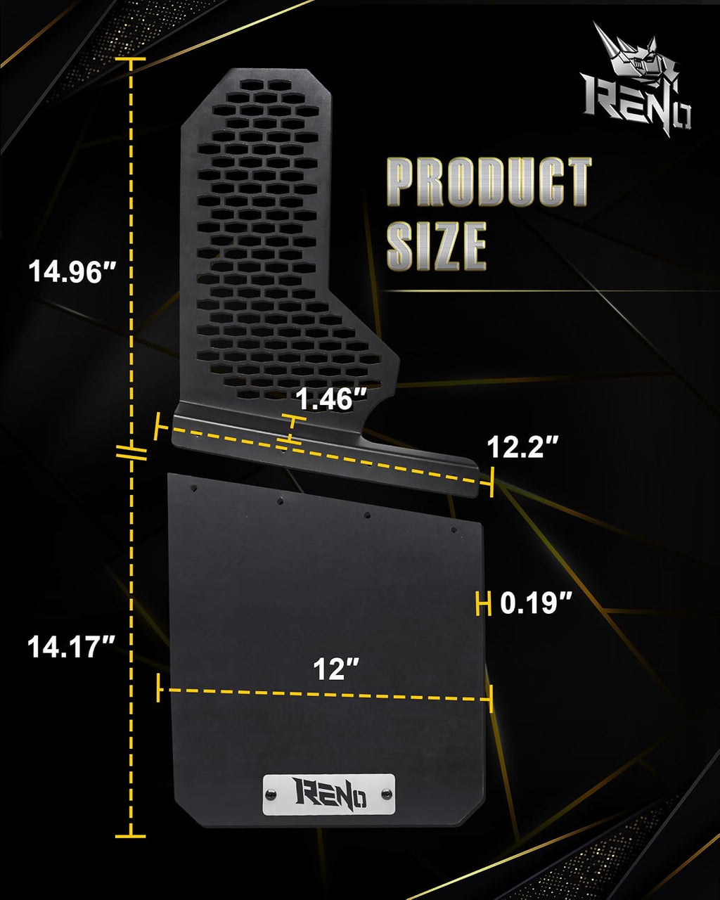 Mud Flaps, Driver + Passenger Sides Splash Guards Heavy Duty Vehicle Sediment Protection Compatible with Universal