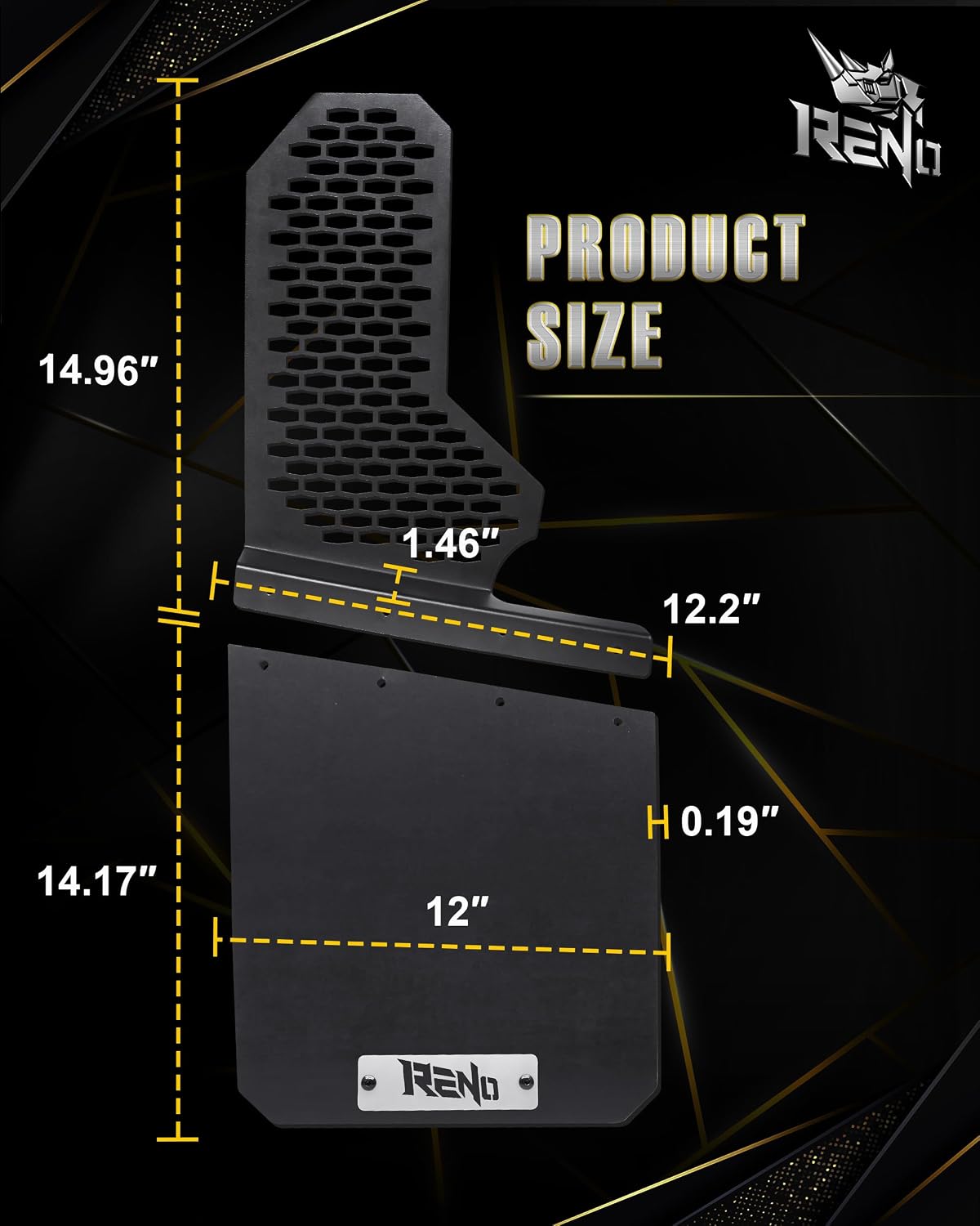 Mud Flaps, Driver + Passenger Sides Splash Guards Heavy Duty Vehicle Sediment Protection Compatible with Universal