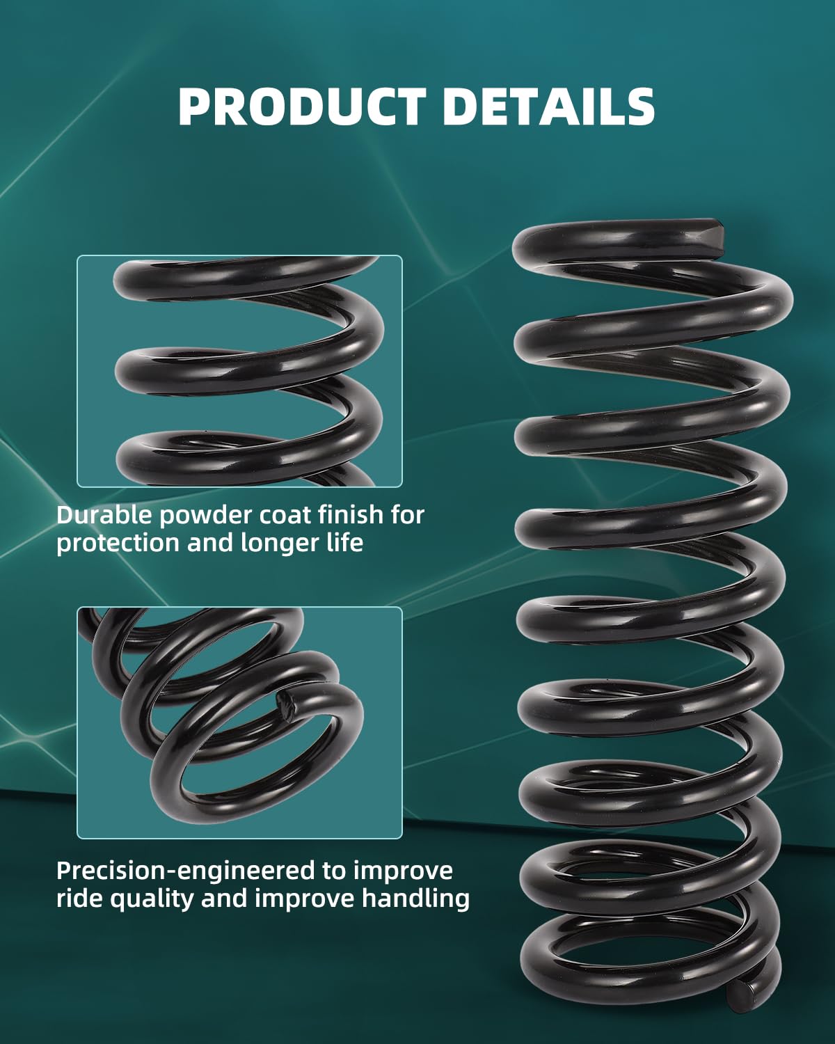 AUTOMUTO 2X Front Suspension Coil Spring Set for 2002-05 for Dodge Ram 1500